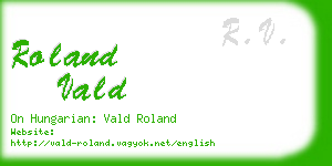 roland vald business card